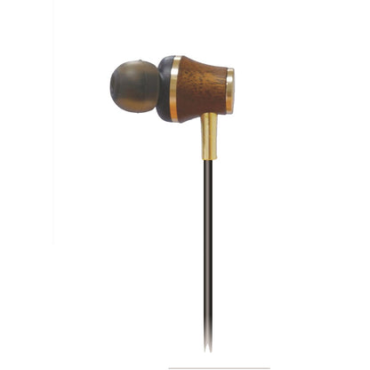 Wooden in ear wired headphones with wooden design and noise reduction, professionally customized